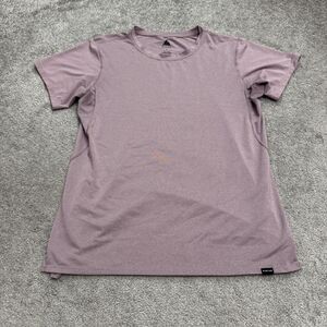 Burton Active T-Shirt Womens Large Lavender Crew Neck Short Sleeve Athletic Tee